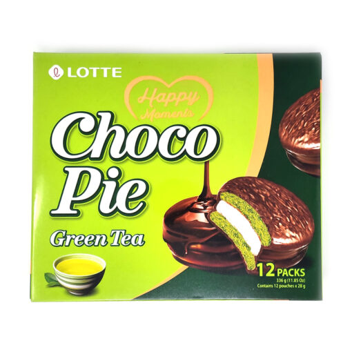 LOTTE) CHOCOPIE, GREEN TEA 336G<br>롯데) 초코파이, 녹차 336G