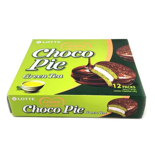 LOTTE) CHOCOPIE, GREEN TEA 336G<br>롯데) 초코파이, 녹차 336G - Image 2