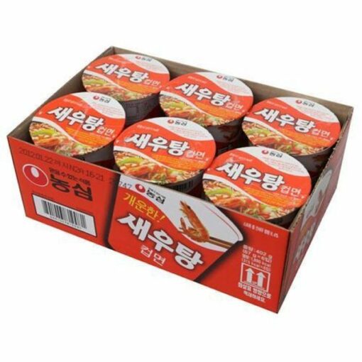 SPICY SHRIMP CUP RAMEN 67GX6<br>농심) 새우탕 소컵 67GX6