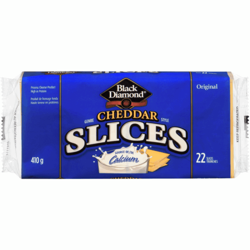 BLACK DIAMOND) CHEDDAR CHEESE SLICES 410G<br>체다치즈 410G, 22장