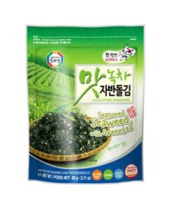 GREEN TEA SEASONED SEAWEED FLAKES 60G<br>수라상) 녹차자반 맛돌김 60G