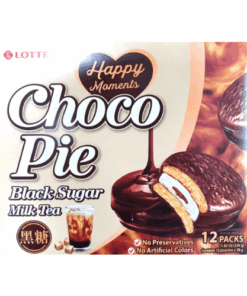 LOTTE) CHOCOPIE, BLACKSUGER MILK TEA 336G<br>롯데) 초코파이, 흑당 밀크티 336G