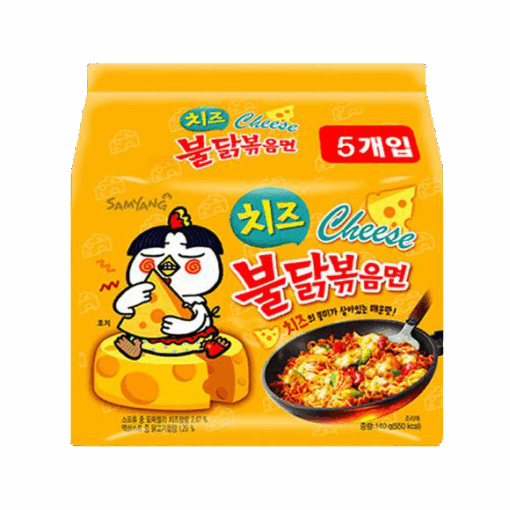 HOT CHICKEN FLAVOR RAMEN(CHEESE) MULTI<br>삼양) 치즈 불닭볶음면 멀티 5개입