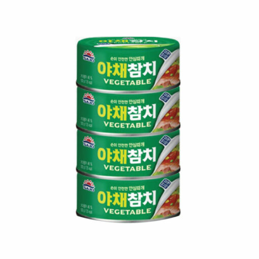 SAJO) FLAKED LIGHT TUNA (VEG.) 100GX4<br>사조) 야채참치 100GX4