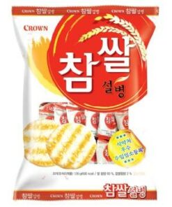 CROWN) SNOWY RICE CRACKER 128G<br>크라운) 참쌀설병 128G