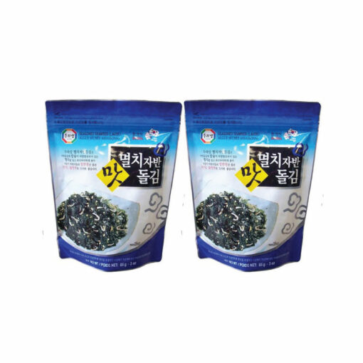 SEASONED SEAWEED FLAKES W/ ANCHOVY 85G X 2FOR<br>수라상) 멸치 자반 맛돌김 85G X 2FOR