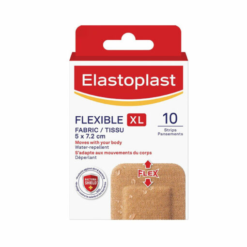 P_Elastoplast Flexible Fabric XL Adhesive Bandages, 5X7.2cm 10 Strips<BR>밴드 XL 5X7.2cm 10개