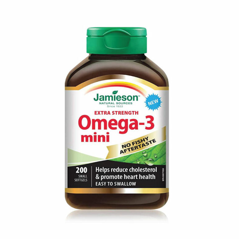 JAMIESON) No Fishy Aftertaste Extra Strength Omega3 Mini, 200 Count