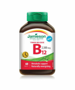 JAMIESON) Timed Release Vitamin B12 - 2500 mcg - 60 Tablets<br>자미에슨 타임 릴리즈 비타민 B12 - 2500mcg, 60정