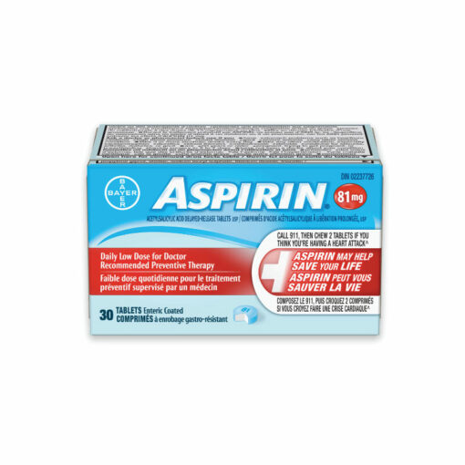 P_ASPIRIN 81mg Daily Low Dose Enteric Coated 30tablets<br>아스피린 30정