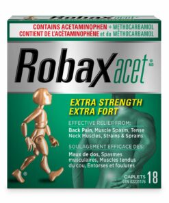 Robax acet Extra Strength Back & Muscle Pain 18 caplets<br>진통제, 근육이완제