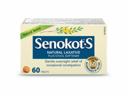 P_Senokot•S Natural Senna Laxative + Stool Softener 60 Tablets<br>Senokot•S) 변비약 60정
