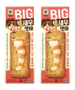 DAERIM) FROZEN FRIED FISHCAKE BAR (SHRIMP) X 2FOR<br>대림) 빅새우 맛바 100G X 2FOR