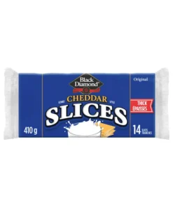 BLACK DIAMOND) CHEDDAR CHEESE SLICES (THICK) 410G, 14 SLICES<br>체다치즈 410G, 14장